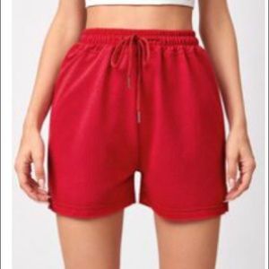 SHEIN Solid Drawstring Track Shorts